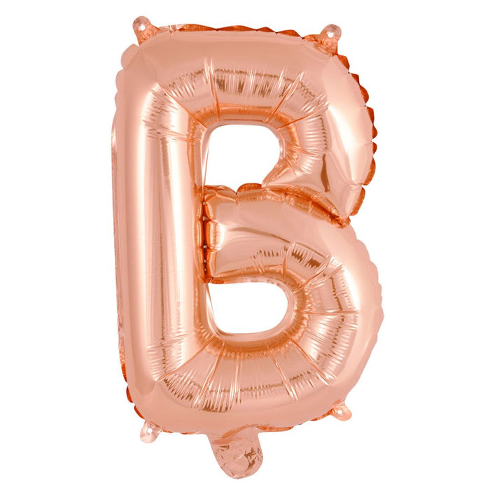 Alphabet Foil Balloon 35cm Rose Gold - B