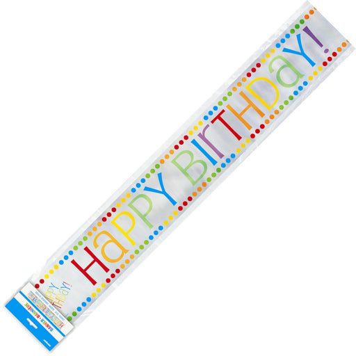 Rainbow Birthday Foil Banner 365cm