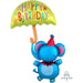 Multi-Balloon Circus Elephant Happy Bday