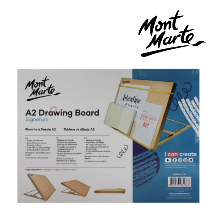 Mont Marte Drawing Board A2 with elastic band