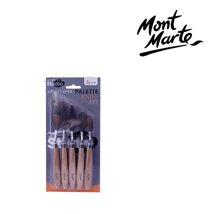 Mont Marte Stainless Palette Knife Set 5pc