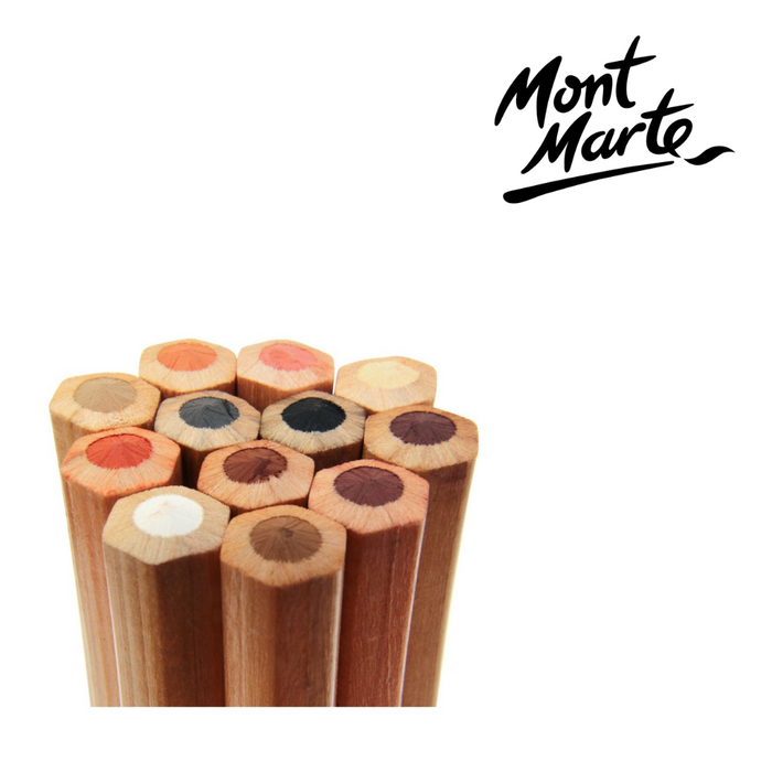 Mont Marte Skin Tints Pastel Pencils 12pc