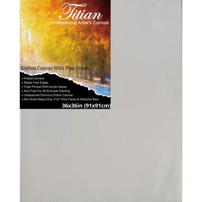 Titian Pine Wood Frame 91x91cm 420gsm triple thick