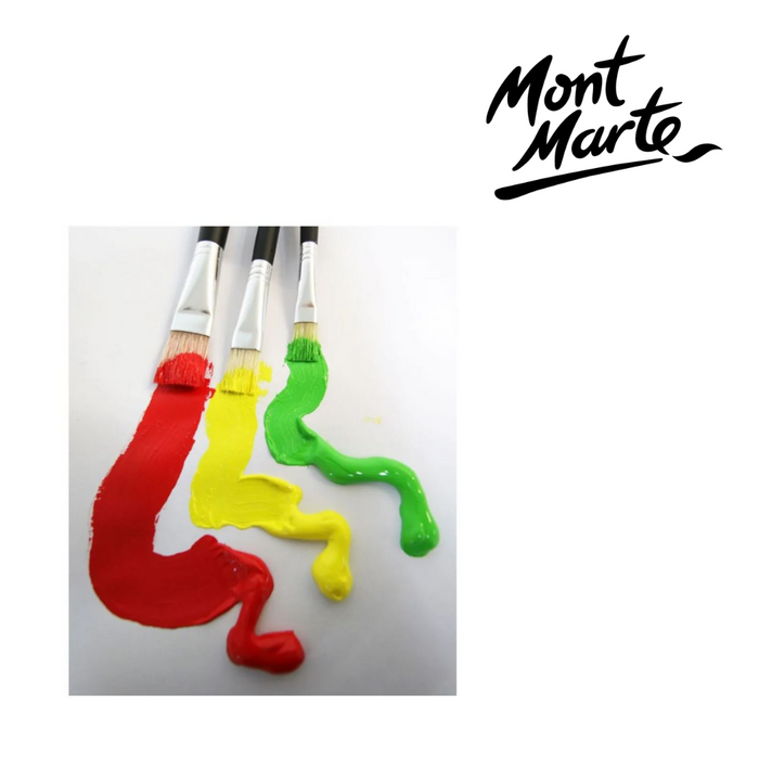 Mont Marte Brushes 12pc Flat 1-12