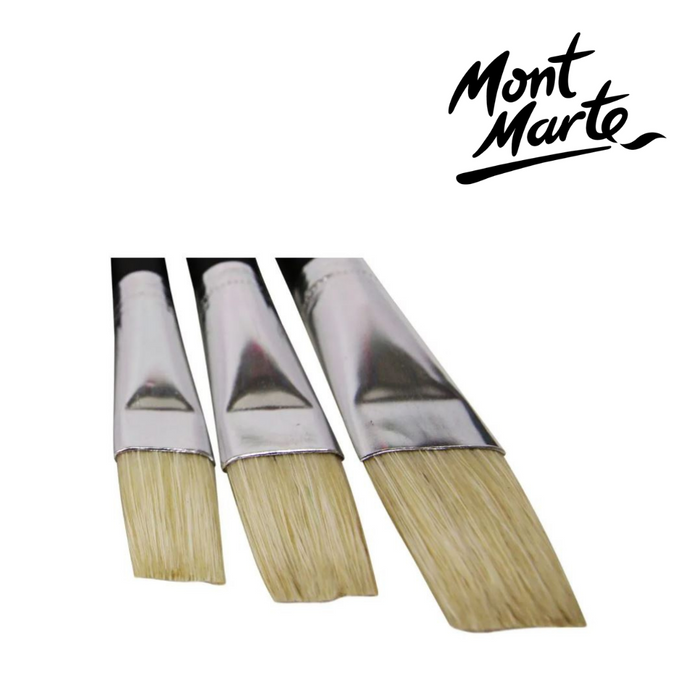 Mont Marte Brushes 12pc Flat 1-12