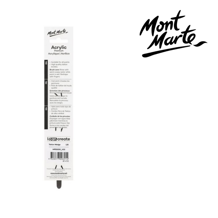 Mont Marte Artist Brush Taklon Wedge 1/8