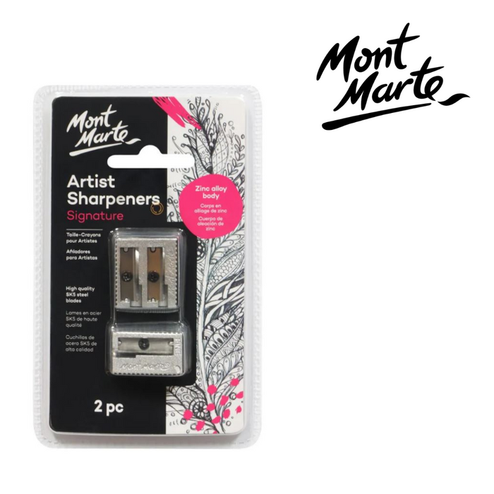 Mont Marte Artists Sharpener Set Zinc Alloy 2pc