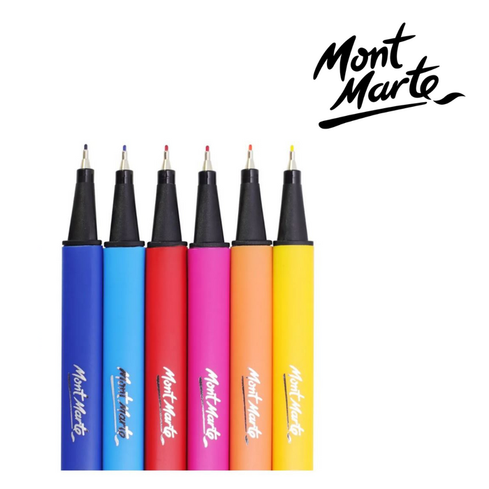 Mont Marte Fine Tip Marker 12pc Tri Grip in Case