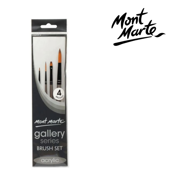 Mont Marte Gallery Series Brush Set Acrylic 4pc