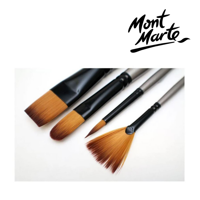 Mont Marte Gallery Series Brush Set Acrylic 4pc