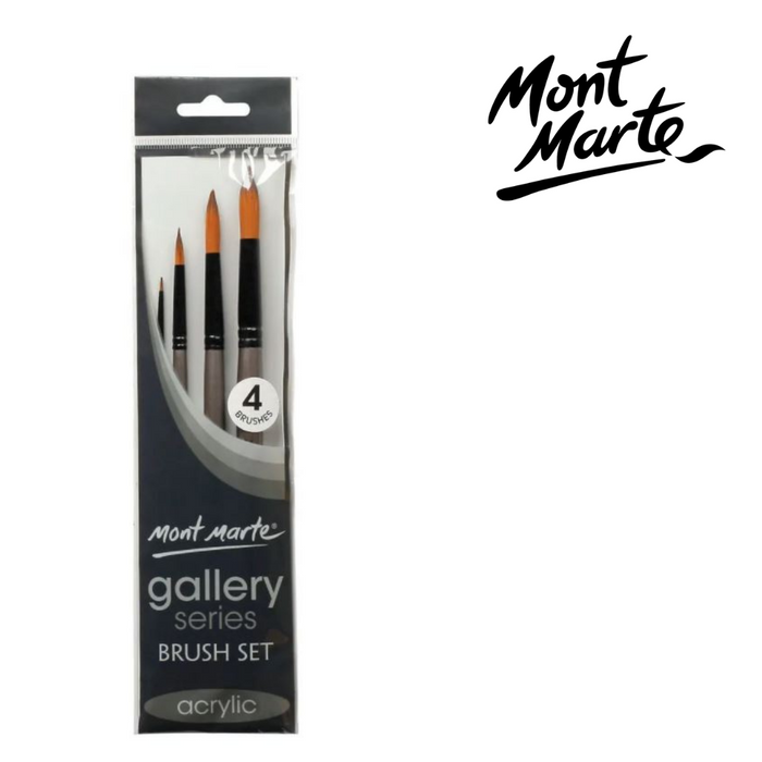 Mont Marte Gallery Series Brush Set Acrylic 4pc