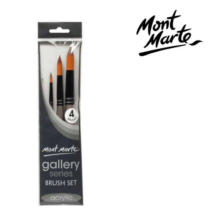 Mont Marte Gallery Series Brush Set Acrylic 4pc