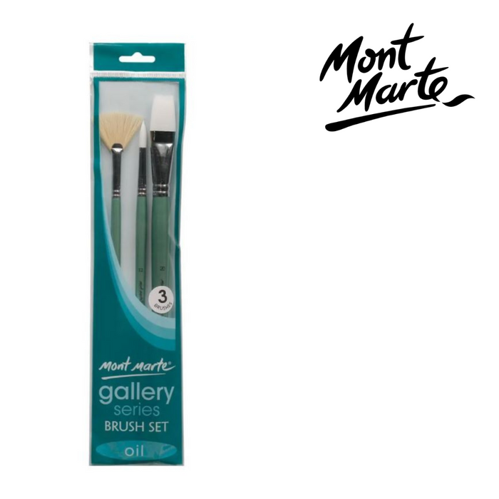 Mont Marte Gallery Series Brush Set Oils 3pc