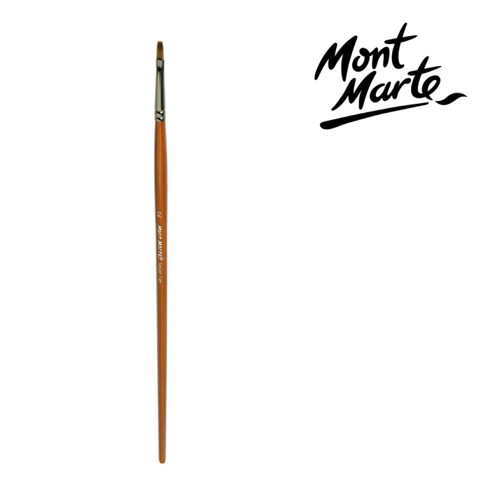 Mont Marte Artist Brush Taklon Flat Long 2