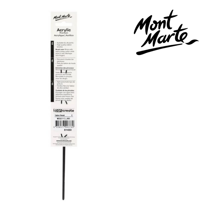 Mont Marte Artist Brush Taklon Round 2