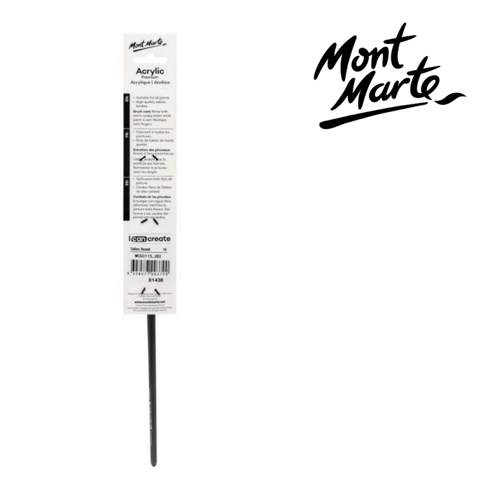 Mont Marte Artist Brush Taklon Round 16