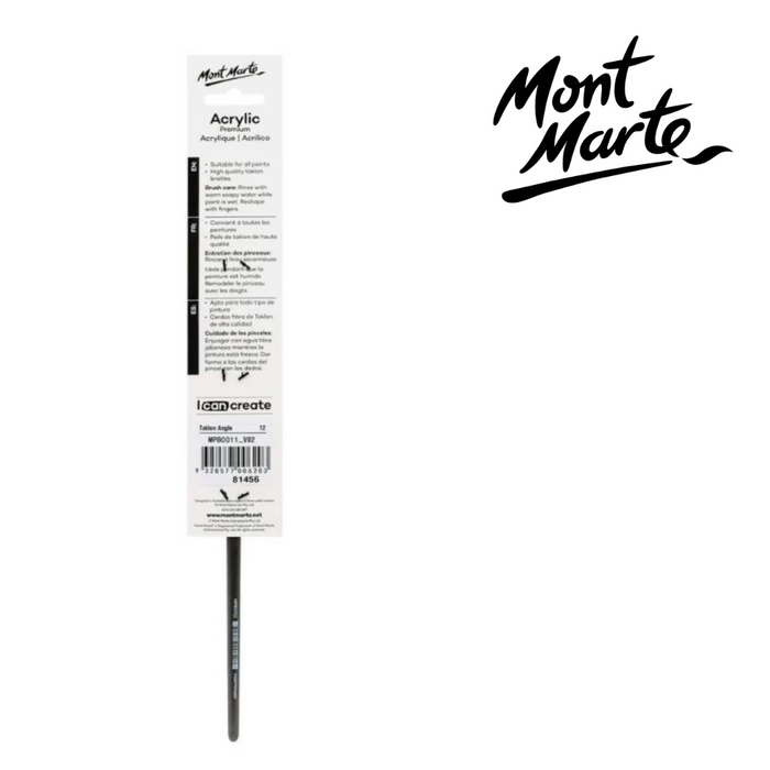 Mont Marte Artist Brush Taklon Angle 12