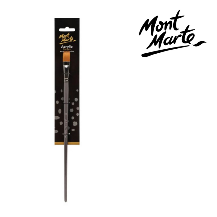 Mont Marte Artist Brush Taklon Flat Long 16