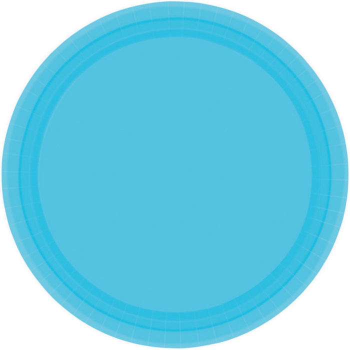 Paper Plates Round 17cm 20pk - Caribbean Blue