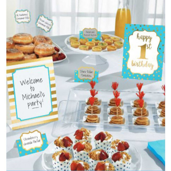 PARTY DECORS™ 1st BDay Boy Buffet Decorating Kit