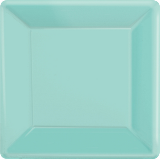 Paper Plates Square Robin s-egg Blue 17cm 20pk