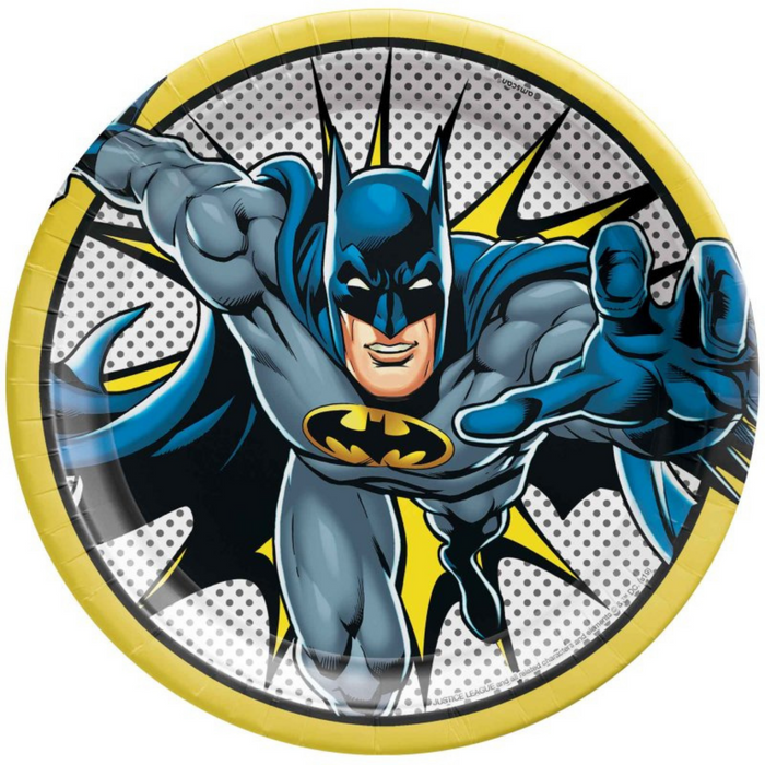 Plate Round 23cm Batman Heroes Unite