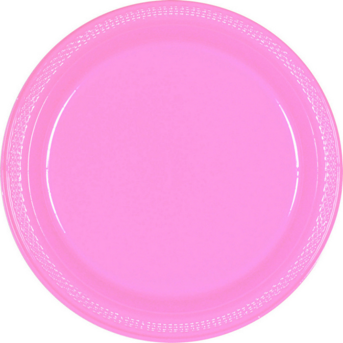 Premium Plastic Plates New Pink 26cm 20pk