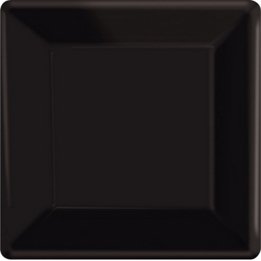 Paper Plates Square Jet Black 26cm 20pk