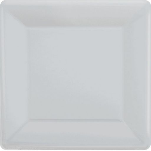 Paper Plates Square Silver 26cm 20pk