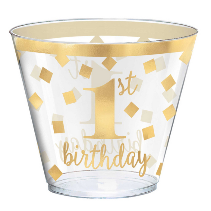 Tumblers 1st Birthday Hot-Stamped 266ml 30pk