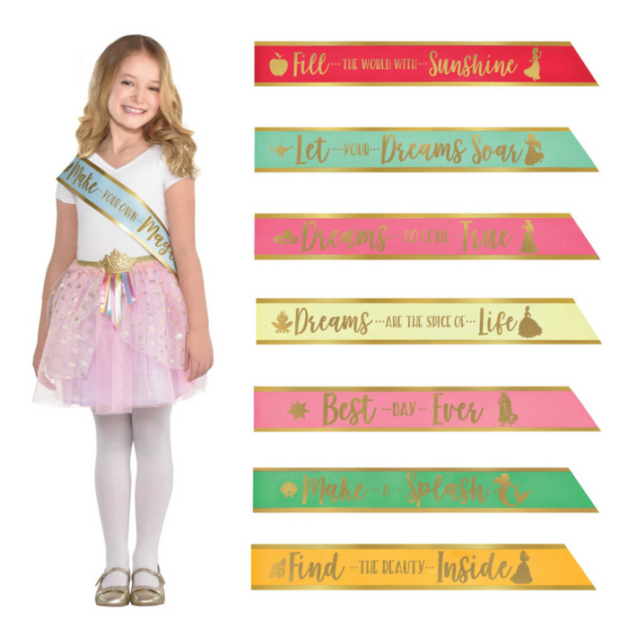 PARTY PROPS Disney Princess Once Upon A Time Set of Sashes (76cm)