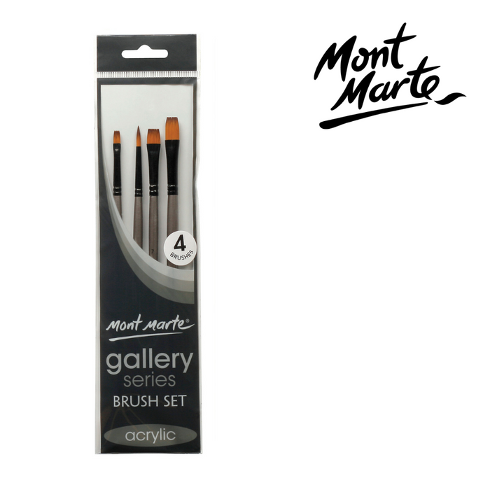 Mont Marte Gallery Series Brush Set Acrylic 4pc