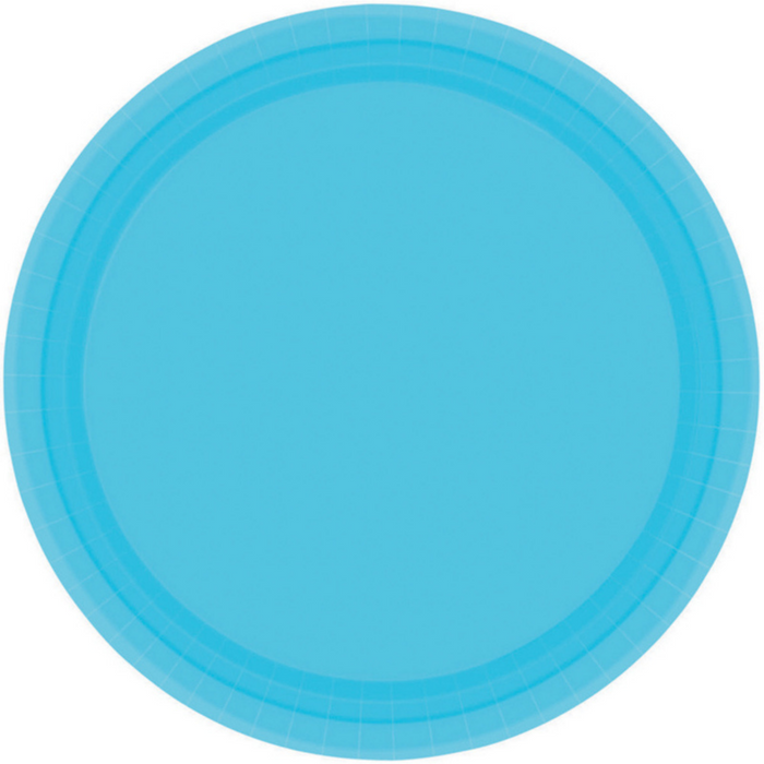 Paper Plates Round 23cm 20pk - Caribbean Blue