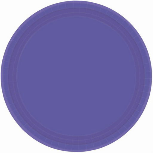 Paper Plates Round New Purple 26cm 20pk