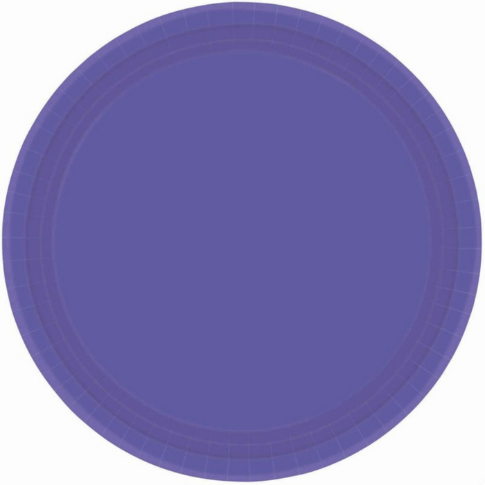 Paper Plates Round New Purple 26cm 20pk