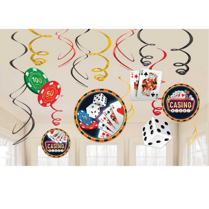 Roll The Dice Casino VP Foil S wirl Decoration