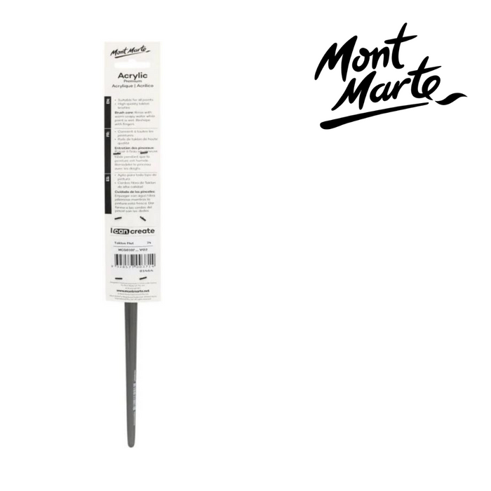 Mont Marte Artist Brush Taklon Flat Long 24