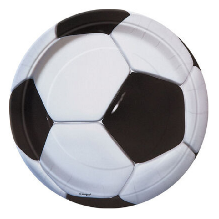 3D Soccer 8 x 18cm Paper Plates