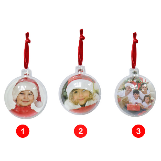 Photo Bauble DIY Red Loop 7cm