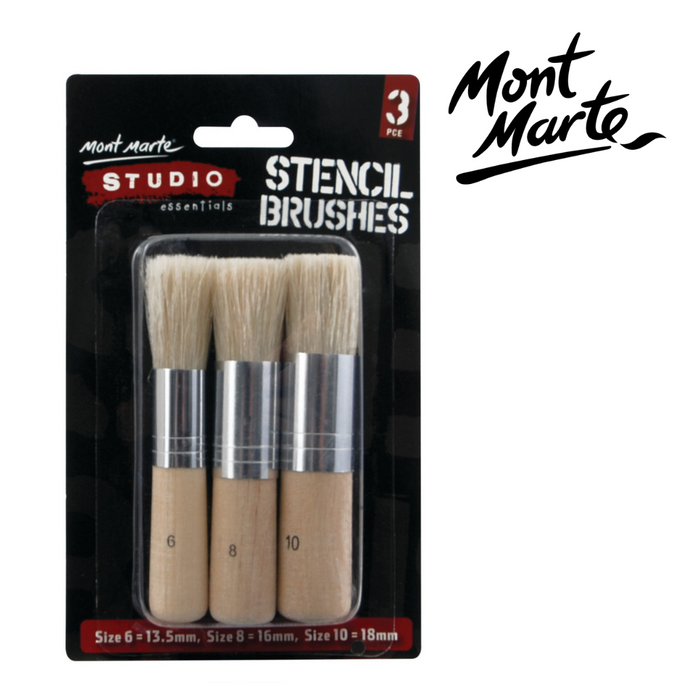 Mont Marte Stencil Brushes 3pc