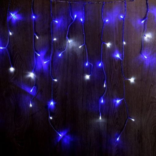 Ronis 500 LED Connectable Icicle lights Blue White 15m