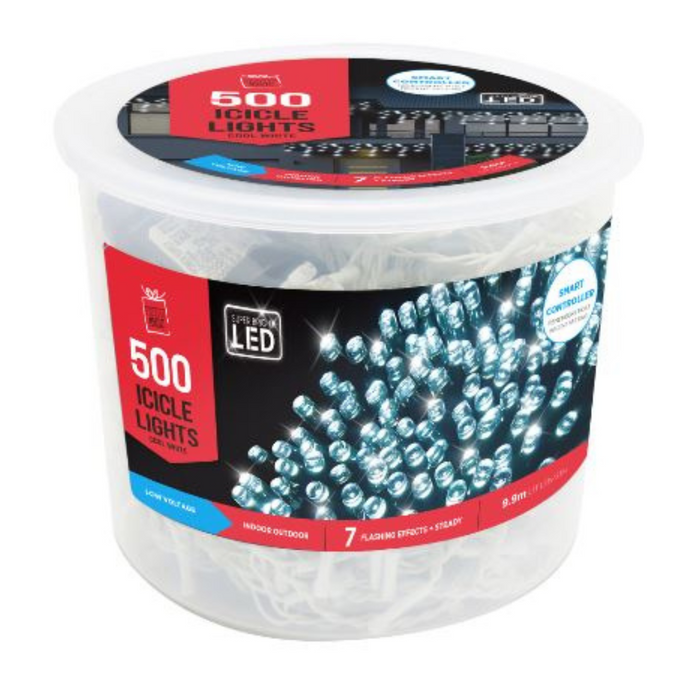 Ronis 500 LED Icicles Flashing Cool White Tub Lights