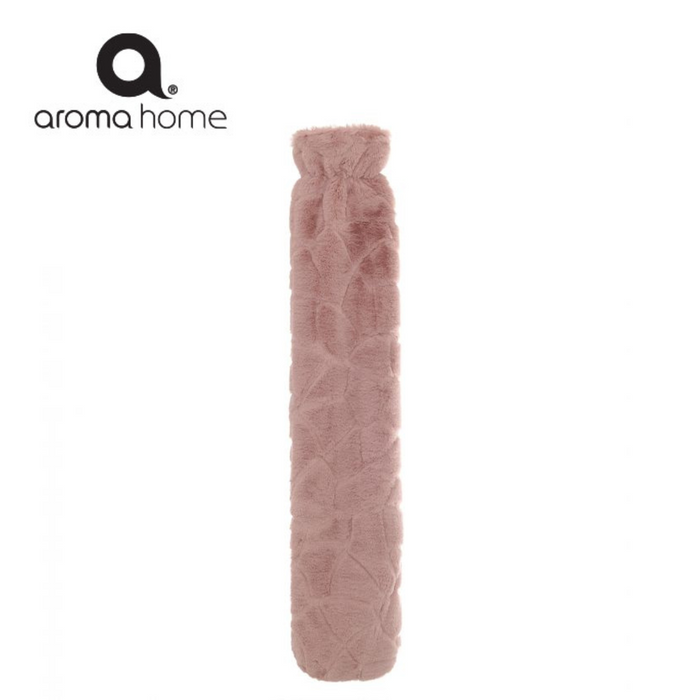 Aroma Home Long Hot Water Bottle-Pink Faux Fur Pink