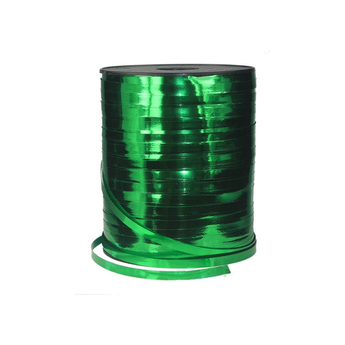 Crimped Ribbon 5mm x 500Y Spool Metalic Green