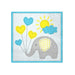 Paw Lunch Napkin 33cm Elephant Blue