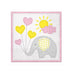 Paw Lunch Napkin 33cm Elephant Pink