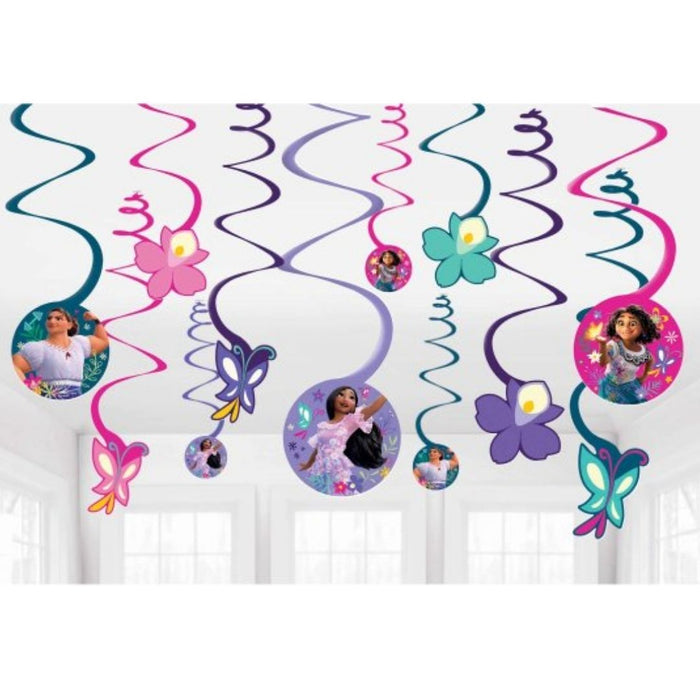 Encanto Spiral Swirls Hanging Decorations 12pk