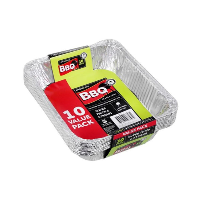 Foil Tray Rect 10Pk Pdq 32X26.5X6Cm