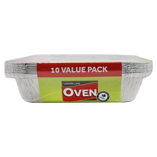 Foil Containers W/ Lid 10Pk & 32X26X5.5Cm Leon Lime