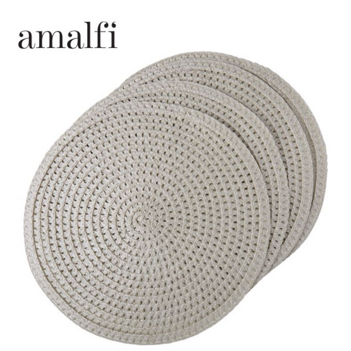 Amalfi Jay Placemat Set/4 Ant White 35x35x0.1cm